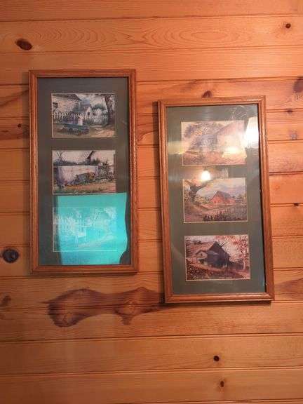 Pair of Framed Prints: Barns, Farm Houses, and Countrysides image