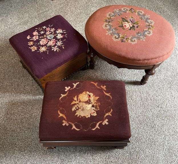 Embroidered Foot Stool Group image