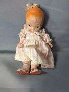 Vintage Composition Doll Assortment Including Effanbee 12" Patsy Jr Doll And More, Qty 4 , Range In Size From 8" To 10"