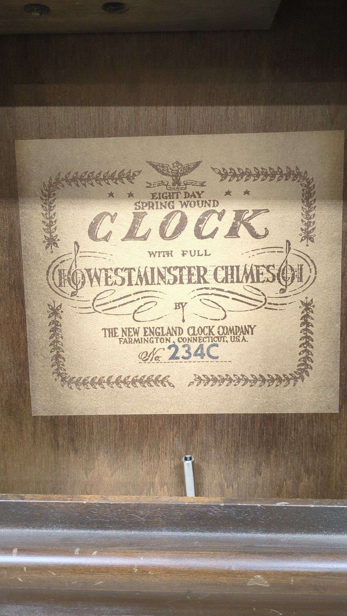 風景画 サイン入り L. Meslay エッチング刻印 Westminster Rare vintage CITIZEN wall CLOCK chime with striking , 35 cm