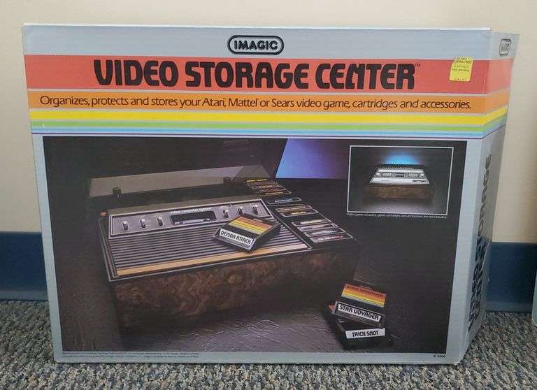 Vintage ATARI CX-2600 Woodgrain Game Console With Original