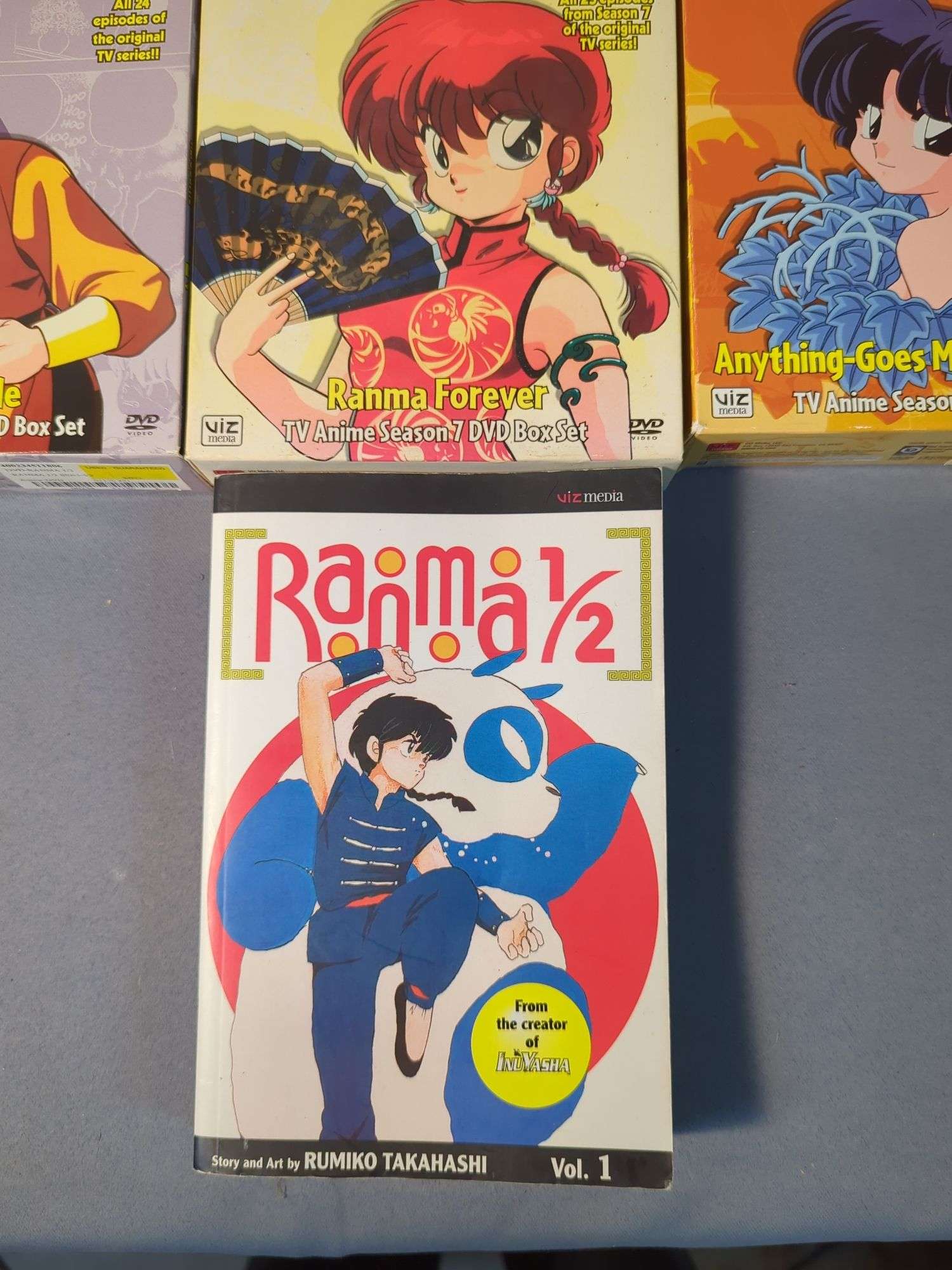 Ranma 1/2 Anime DVDs Including Seasons 2, 3, & 7 Box Sets