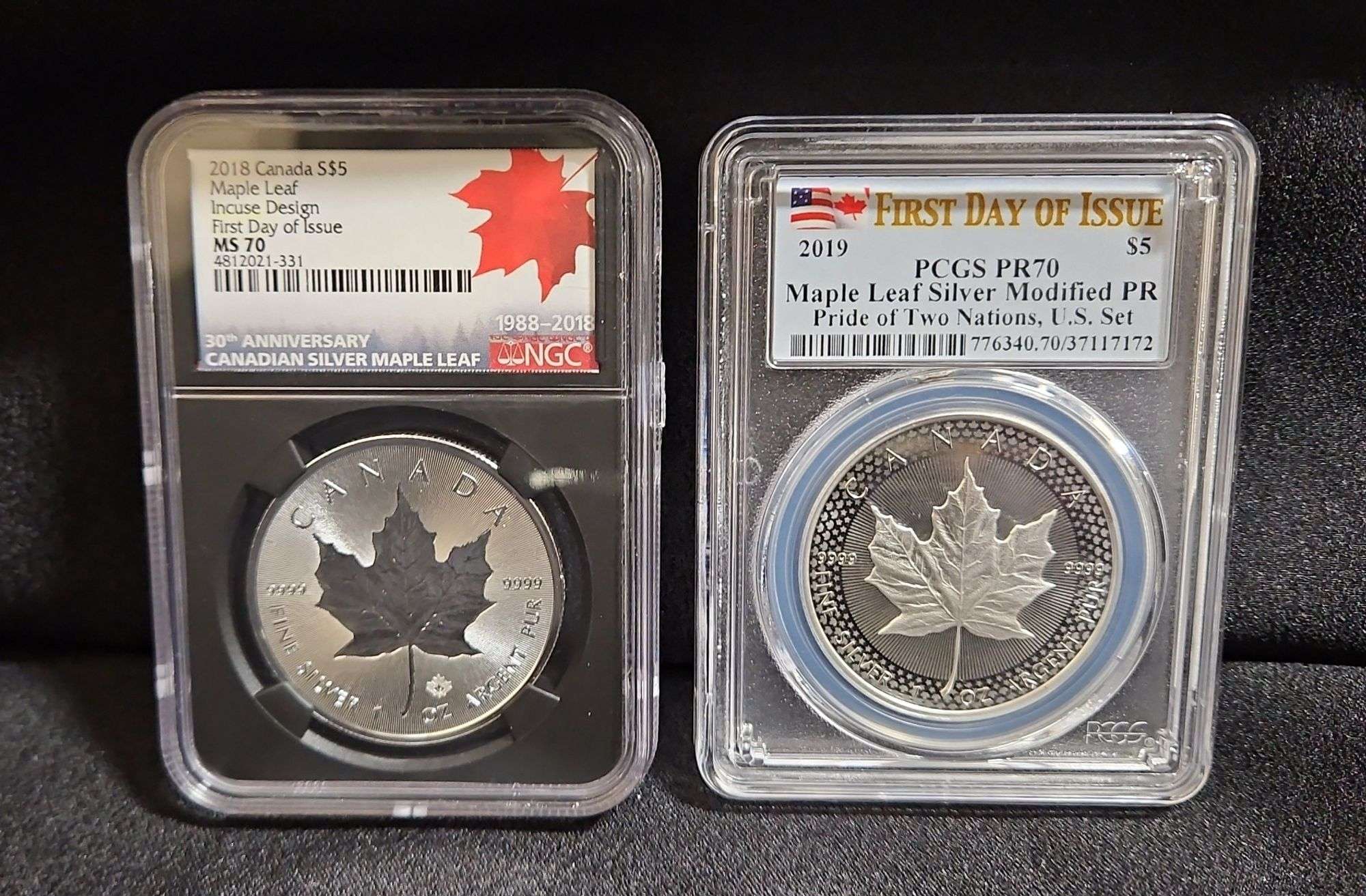2019 Canada 5 Dollar 1 Oz. .9999 Fine Silver Maple Leaf Coin, PCGS