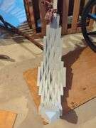 Outdoor Polyvinyl Bench, 32" x 43" x 29", And Handcrafted Decorative Goose