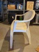 Outdoor Polyvinyl Bench, 32" x 43" x 29", And Handcrafted Decorative Goose