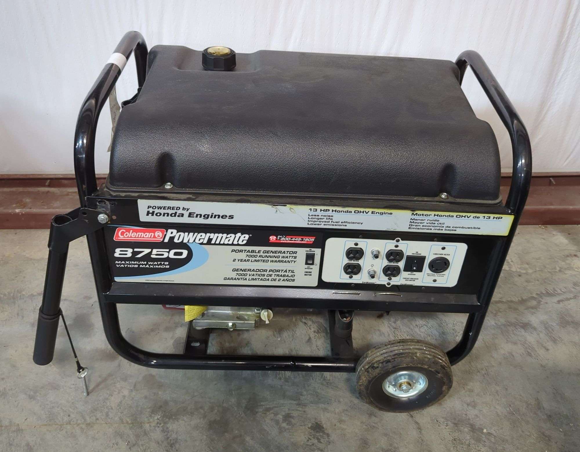 Coleman Powermate 8750 Generator Model PMC497000, With 13HP Honda