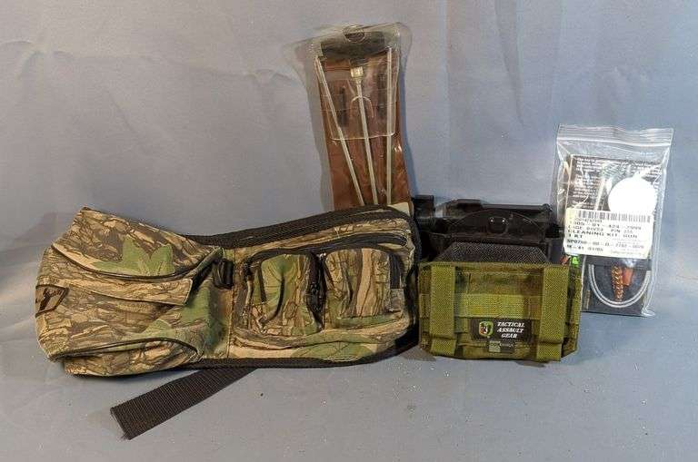 Auto-Strip-PAK Brass Catcher For AR, Otis M16 Cleaning Kit, Tactical Assault Gear Ammo Pouch, Conceal Camo Utility Belt, And Outers Cleaning Rod image
