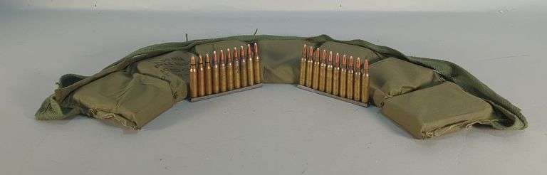 5.56mm Ball M193 Ammo, Approx 160 Rds, In 10-Rd Clips, In Bandolier image