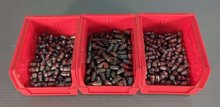Loadable Semi-Wadcutter & Hollowpoints (.38 Spl Or .357 Mag), Contents Of 3 Bins, Approx Weight 12 lb 6 oz Including Bins image