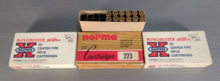 Winchester Super X And Norma .223 Rem Ammo, Approx 52 Rds, Local Pickup Only image