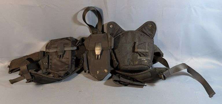 Web Utility Belt With Shoulder Straps, Mag Pouches And Canteen Pouch image