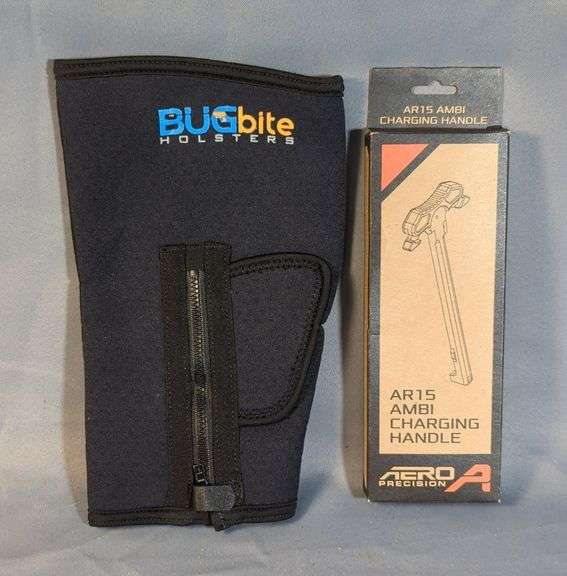 Aero Precision AR15 AMBI Charging Handle, And Bug Bite Leg Holster image