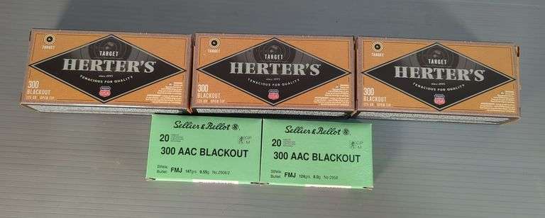 Herter's And Sellier & Bellot 300 Blackout Ammo, Approx 100 Rds, Local Pickup Only image