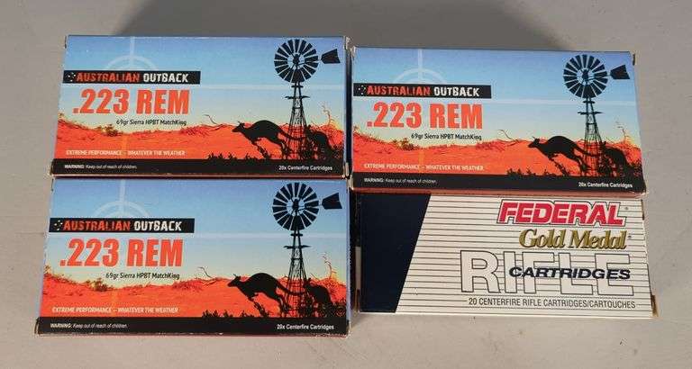 Federal Gold Medal And Sierra Australian Outback .223 Rem Ammo, Approx 80 Rds, Local Pickup Only image