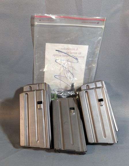 Colt AR-15 .223 Cal 20-Rd Mags, Qty 5, And Followers image