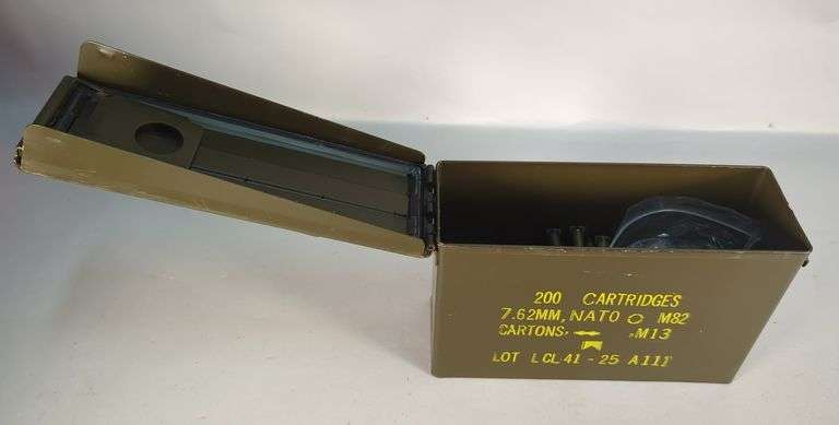 5.56mm Ammo, Approx 300, In 10-Rd Clips, And Clip Guide, In Metal Ammo Box, Local Pickup Only image