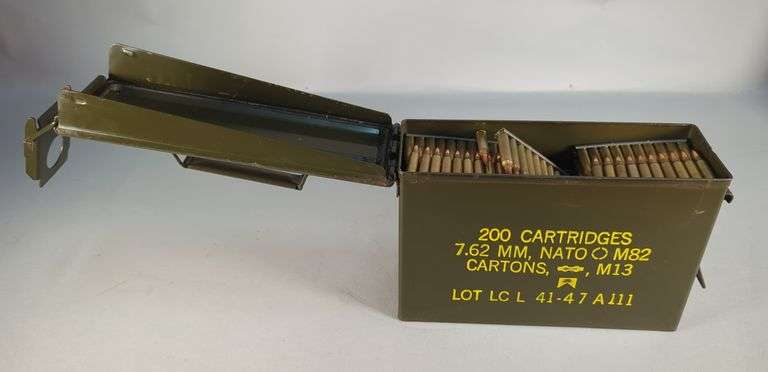 5.56mm Ammo, Approx 561 Rds In 10-Rd Clips, In Metal Ammo Box image