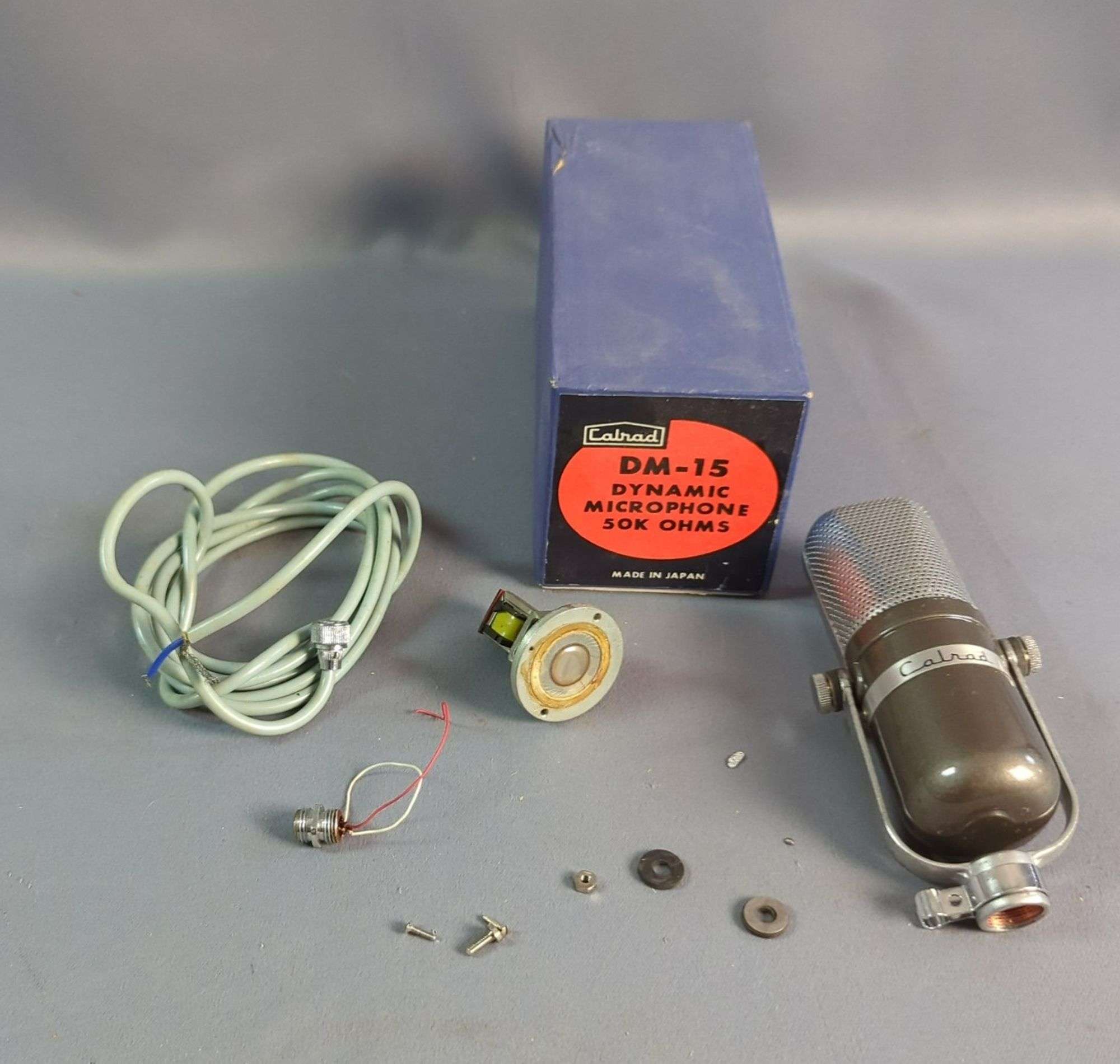 Calrad DM-15 Antique Dynamic Microphone With Box, Unknown If