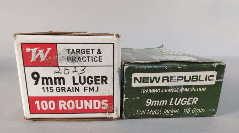 Winchester And New Republic 9mm Luger Ammo, Approx 150 Rds, Local Pickup Only image