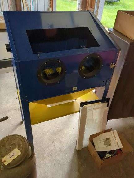 Floor Blast Sandblaster Cabinet, Partially Assembled, With Additional Parts And Accessories, 54.5" x 35" x 22.5"