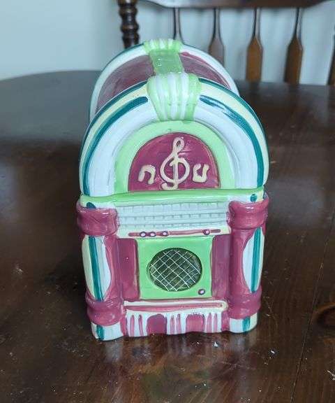 Ceramic 9" Juke Box Cookie Jar