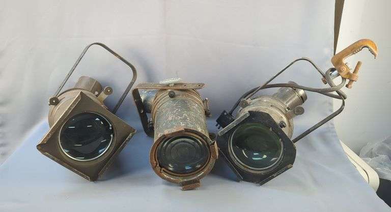 Theatrical Spotlights, Various Brands, Qty 3, Need Repair image