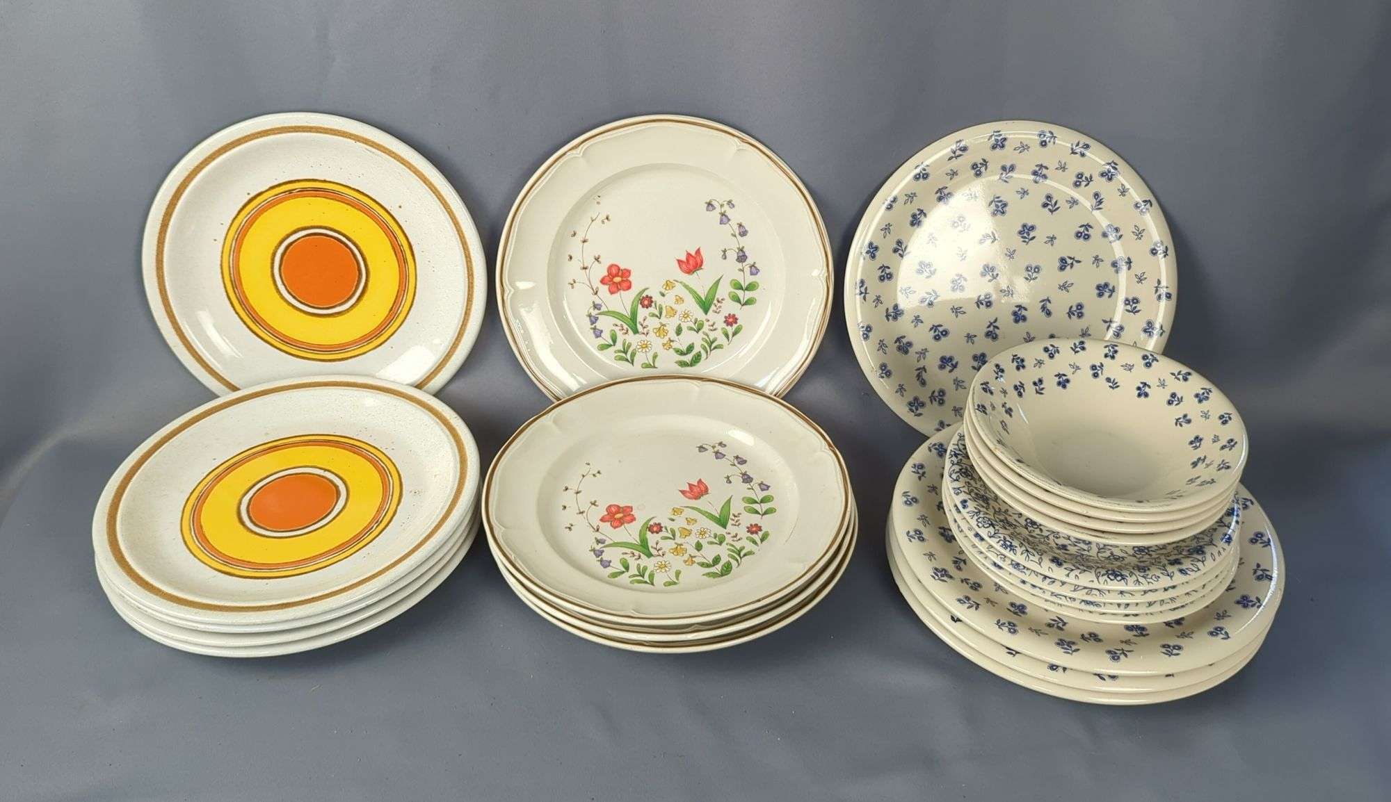 Ranmaru Stoneware Windsor Blue Pattern, Cereal Bowls, Bread