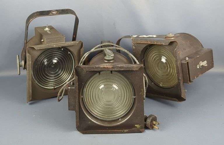 Fresnel Stage Lights, 6" Diameter, Qty 3, Untested image