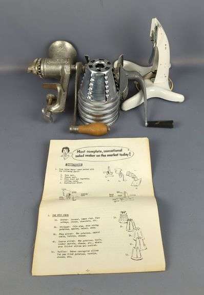 Wear-Ever Salad Maker With Instructions, Interchangeable Cones, And Universal Metal Food Processor image