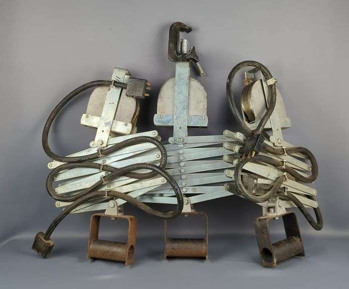 Scissor Jib Arms, Qty 3, Two Are Missing Clamps But Include Neoprene 600 Volt Cables image