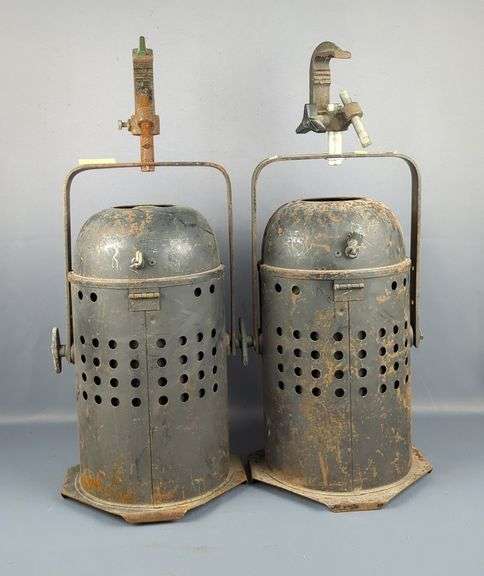 Theatre Spot Lights, Approx 26" Tall, 10" Diameter, Qty 2, Need Repair image