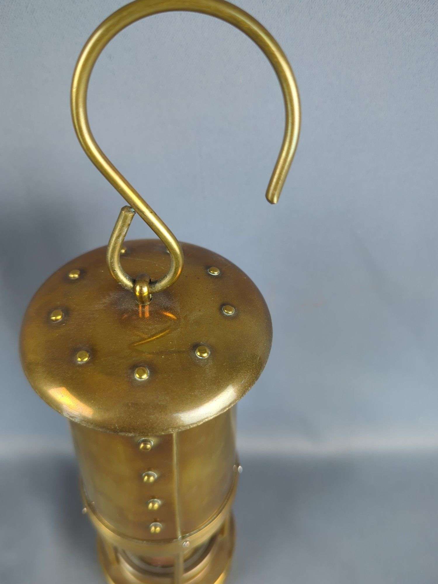 E. Thomas & Williams Makers Aberdare Brass Miners Lamp, 13
