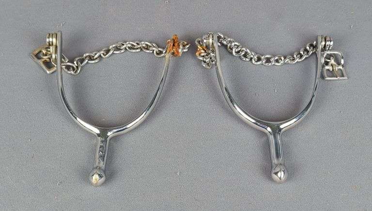 English Riding Spurs, Marked 13F4 0