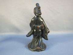 Fitz & Floyd Japanese Hand Painted "Ceramic Vernissage" Geisha, 11" And Hand Carved Chinese God Figurines, Approx 11", Qty 2