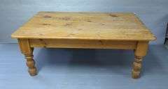 Rustic Pine Coffee Table, 18" x 32" x 48"