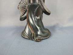 Fitz & Floyd Japanese Hand Painted "Ceramic Vernissage" Geisha, 11" And Hand Carved Chinese God Figurines, Approx 11", Qty 2