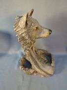 Classic Wildlife Collection Decorative Plate, 8", Wolf Figurine, Table Top Resin Fountain, 12", Missing Pump And Wiring And More