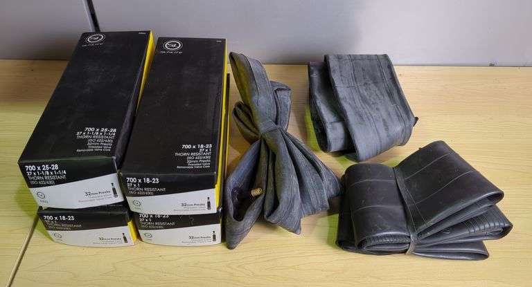Lot of Kenda, Sunlite, Vee Rubber, and Cannondale Bicycle Inner Tubes, Sizes: 26 x 3.50, 26 x 1.95-2.125, 26 x 3.8-4.8, 700 x 25-28, And 700 x 18-23 image