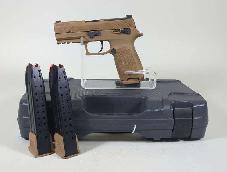 Sig Sauer M18 9mm x 19 Cal Pistol SN# M18A210383, Three Total Mags, Paperwork, In Hard Case image