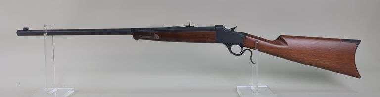 Japan/Miroku/US Repeating Arms Co/Winchester Model 1885 .22 LR Lever Action Rifle SN# 0000EF0509, Damage/Crack in foregrip, Taped image