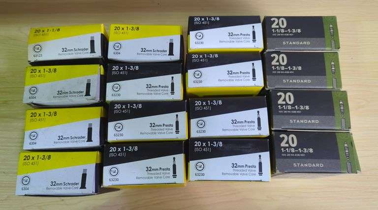 Lot of Sunlite And Teravail Bicycle Inner Tubes, Sizes 20 x 1-3/8, And 20 x 1-1/8-1-3/8 - Schrader and Presta Valves image