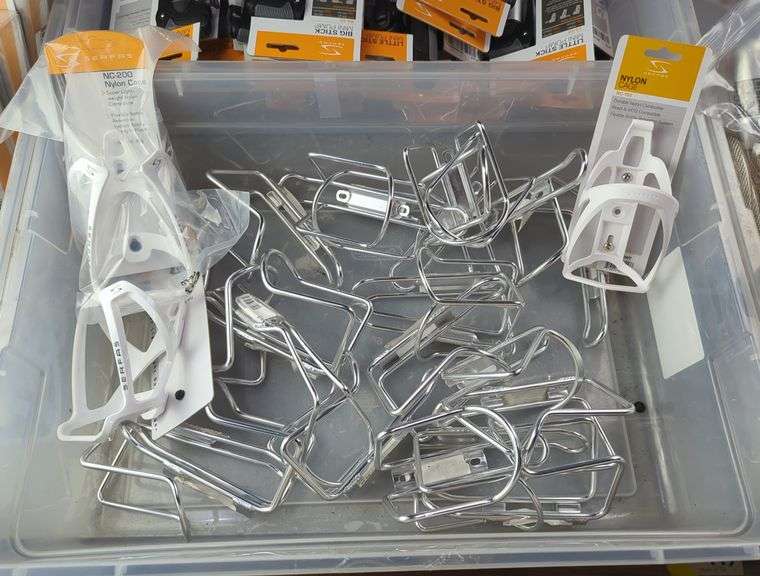 Serfas and Generic Bicycle Water Bottle Cages, Various Styles, Contents Of Tub image