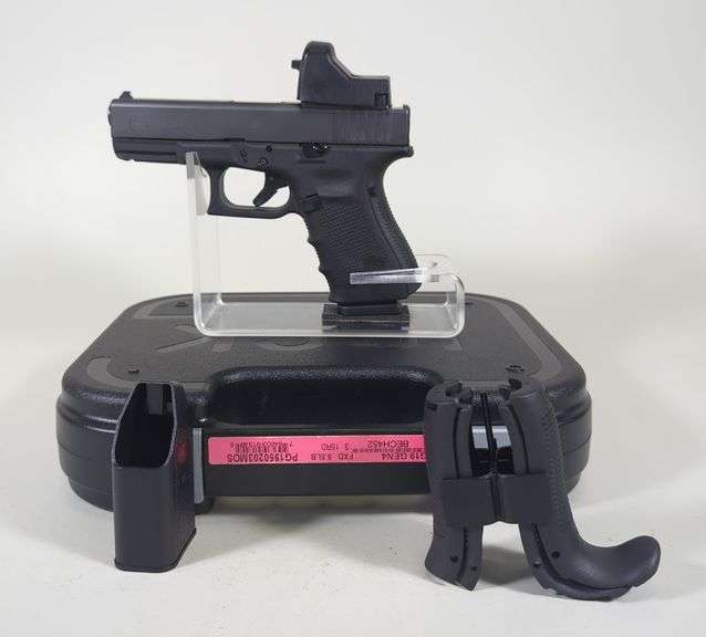 Austria Glock MOS 19 Gen 4 9x19  Pistol SN# BECH452, Unfired, MOS and Red Dot Sight, Three 10 Rd Mags, Speed Loader, Backstraps, Brush, Paperwork, In Hard Case image