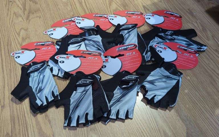 RavX Fit X Vented Gel Cycling Gloves Size Medium, Qty 8 Pair image