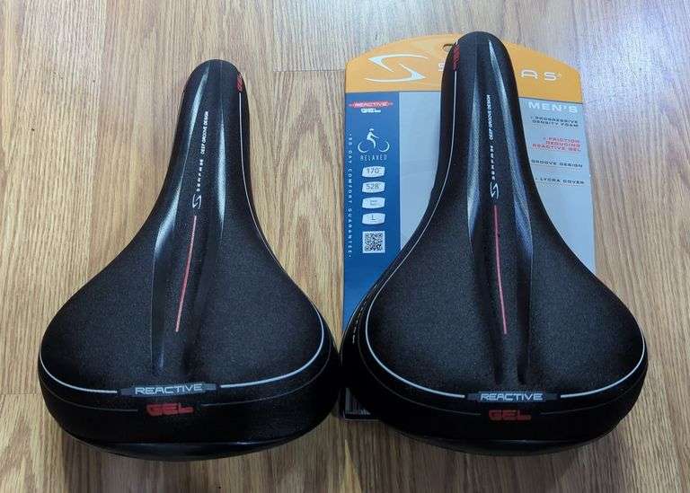 Serfas Men's Reactive Gel Bicycle Seat, Qty 2 image