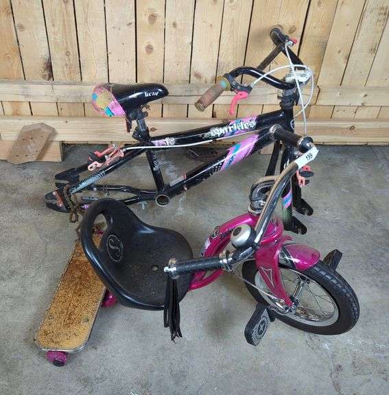 Kent Sparkles Bicycle And Schwinn Tricycle image