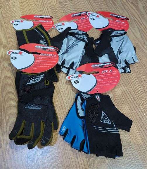 RavX Fit X Men's Premium Road Racing Gloves and Endura X Lightweight Versatile Gloves, Qty 5 Pair image