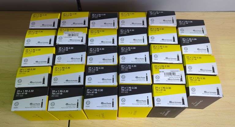 Sunlite Bicycle Inner Tubes: 29 x 1.90-2.30 / 700 x 47-58 (ISO 622), With Schrader and Presta Valves, Approx Qty 29 image