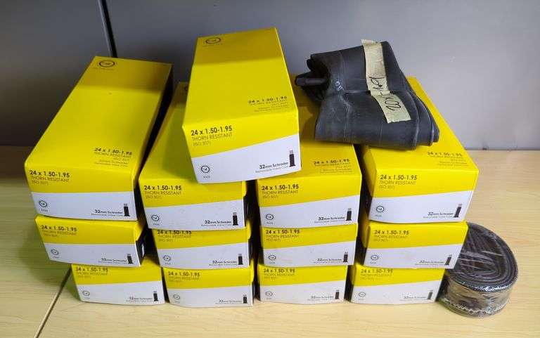 Lot of Sunlite Thorn Resistant Bicycle Inner Tubes - 24x1.50-1.95 and Unknown Brands, Qty. 2 image