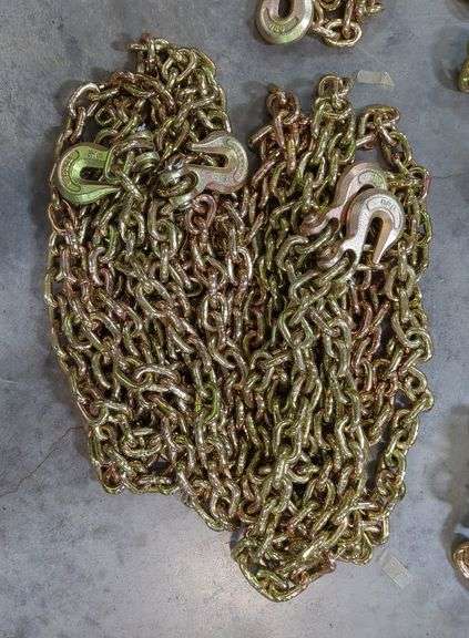 Heavy Duty 5/16 Tow Chains With Forged Hooks, Qty 2 image